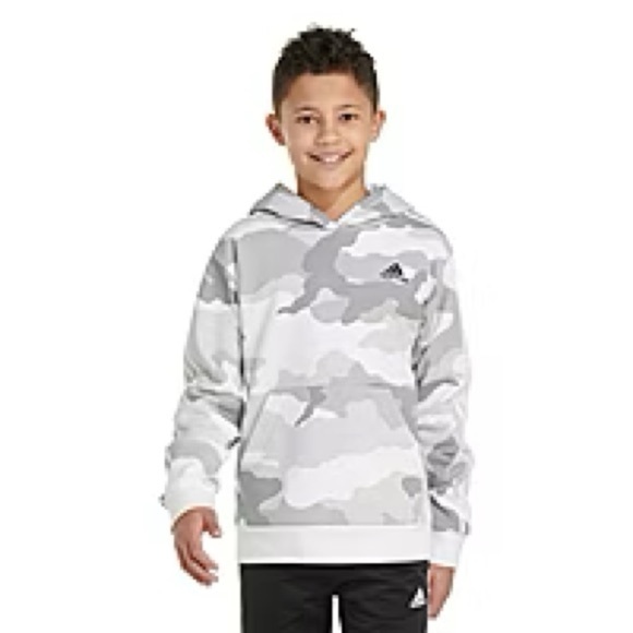 Adidas boys youth grey camo hoodie size extra large - Picture 2 of 6